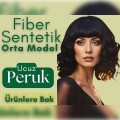 Ucuz Orta Sentetik Peruk